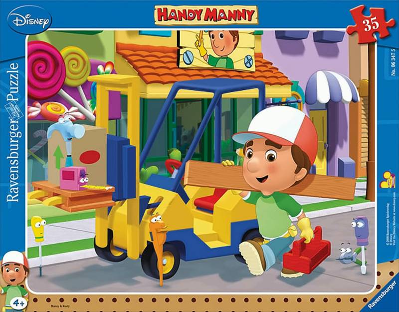 Rahmanpuzzle - Handy Manny & Dusty 35 Teile von Ravensburger