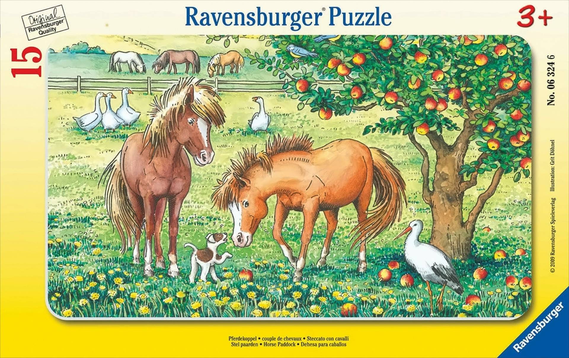 Rahmenpuzzle - 14 Teile - Pferdekoppel von Ravensburger