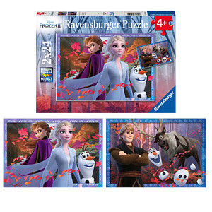 Ravensburger Disney Frozen Frostige Abenteuer Puzzle, 2 x 24 Teile von Ravensburger