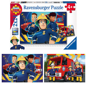 Ravensburger Feuerwehrmann Sam Sam hilft dir in der Not Puzzle, 2 x 24 Teile von Ravensburger