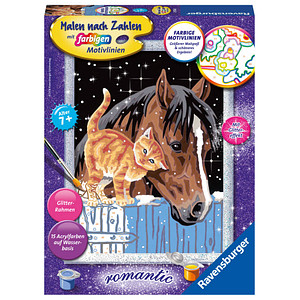 Ravensburger Malen-nach-Zahlen Fohlen mit Kätzchen mehrfarbig Ravensburger Malen-nach-Zahlen Fohlen mit Kätzchen mehrfarbig von Ravensburger