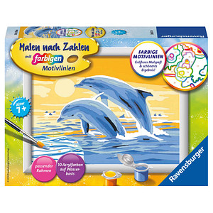 Ravensburger Malen-nach-Zahlen Freunde des Meeres Delfine mehrfarbig Ravensburger Malen-nach-Zahlen Freunde des Meeres Delfine mehrfarbig von Ravensburger