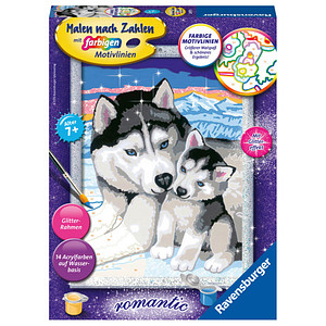 Ravensburger Malen-nach-Zahlen Husky Kuss mehrfarbig von Ravensburger