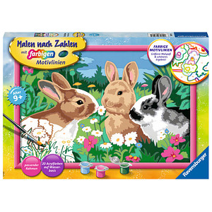 Ravensburger Malen-nach-Zahlen Putzige Häschen mehrfarbig Ravensburger Malen-nach-Zahlen Putzige Häschen mehrfarbig von Ravensburger