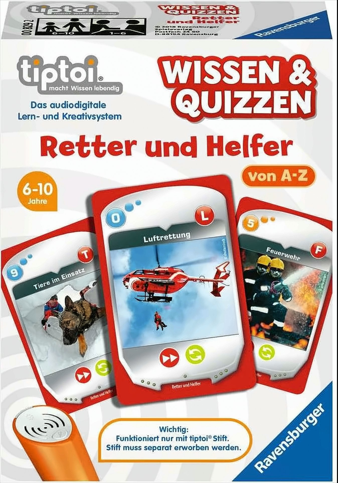 Ravensburger Spiel - tiptoi - Wissen und Quizzen: Retter und Helfer von Ravensburger