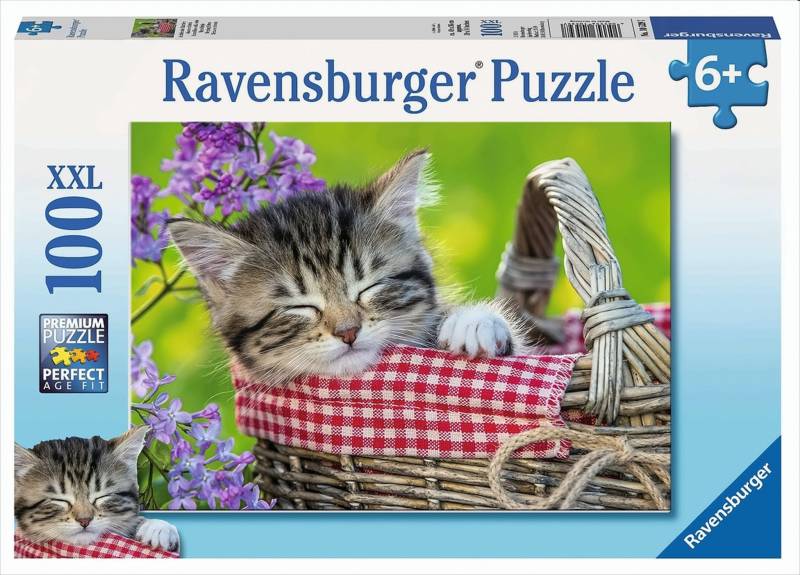 Schlafendes Kätzchen, 100 XXL-Teile Puzzle von Ravensburger