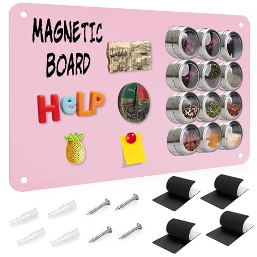 Raweao Kleine Magnettafel Kinder, Magnetwand Küche Metalltafel Wandtafeln Magnetische zum Kleben an Die Wand, 30x43.5x0,08cm Ultradünn Metallische Tafel von Raweao