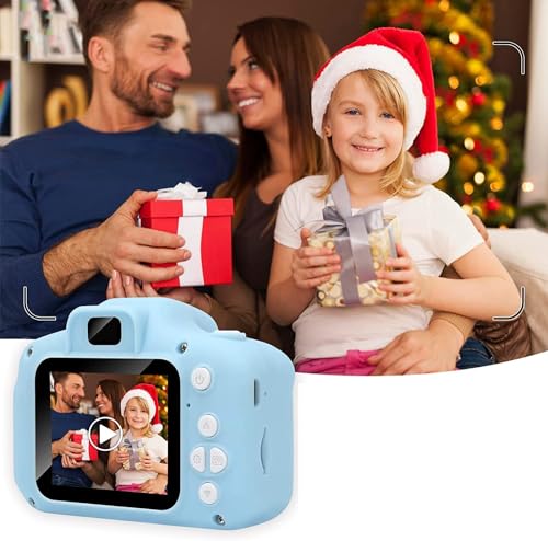Kinder Kamera Selfie Fotoapparat Kinder,2,0 Zoll Bildschirm Dual Lens 32G Card 1080P HD 20MP KinderKamera für 3 bis 12 Jahre Alter Jungen und Mädchen Spielzeug(Blau1) von Rawrr