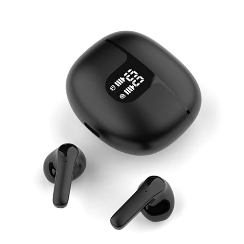 Rawrr Bluetooth Kopfhörer,Kopfhörer Kabellos 5.1 HiFi Stereoklang,IPX7 Wasserdicht Wireless Kopfhörer,LED Anzeige Wireless Headphones,Mit Mic Touch Control Earbuds,für iOS, Andriod(schwarz) von Rawrr
