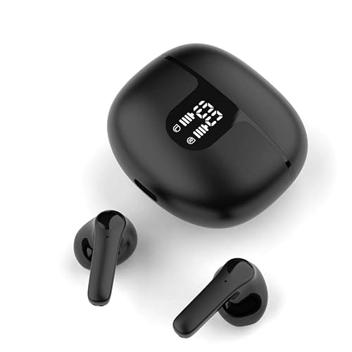 Rawrr Bluetooth Kopfhörer,Kopfhörer Kabellos 5.1 HiFi Stereoklang,LED Anzeige Wireless Headphones,IPX7 Wasserdicht Wireless Kopfhörer,Touch Control Earbuds für iOS,Andriod(schwarz) von Rawrr