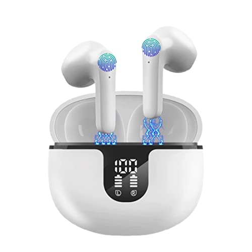 Rawrr Bluetooth Kopfhörer,Kopfhörer Kabellos 5.1 HiFi Stereoklang,LED Anzeige Wireless Headphones,IPX7 Wasserdicht Wireless Kopfhörer,Touch Control Earbuds für iOS,Andriod von Rawrr