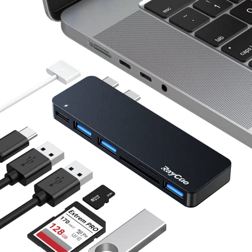 USB-C-Hub-Adapter für MacBook Pro 14/16 Zoll 2022, MacBook Pro-Adapter MultiportMac USB-C-Dongle mit Thunderbolt 3, USB3.0*3, SD/TF-Kartenleser, MacBook Pro-Zubehör für MacBook Pro Air 2022–2018 von RayCue