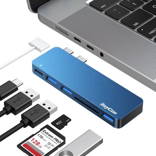 USB-C-Hub-Adapter für MacBook Pro 14/16 Zoll 2022, MacBook Pro-Adapter MultiportMac USB-C-Dongle mit Thunderbolt 3, USB3.0*3, SD/TF-Kartenleser, MacBook Pro-Zubehör für MacBook Pro Air 2022–2018 von RayCue