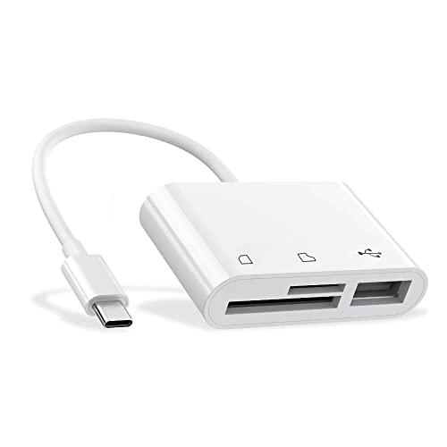 USB C auf Micro SD TF Speicher Kartenleser, Kompatibel Mit iPad Pro, MacBook Pro/Air, 3-in-1 USB Kamera, Adapter für Dell XPS, Samsung Galaxy S10/S9 und Mehr Geräte von RayCue