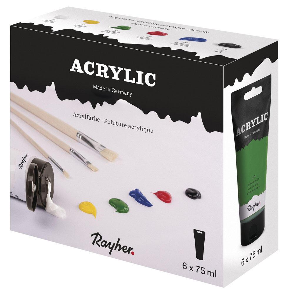 Rayher 38931000 Acrylfarben farbsortiert von Rayher