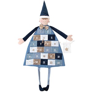 Rayher Adventskalender zum Aufhängen royalblau von Rayher