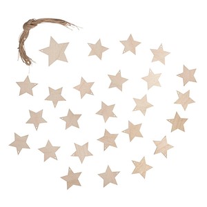 Rayher Adventskalenderzahlen Holz Hänger Sterne beige 24 St. von Rayher
