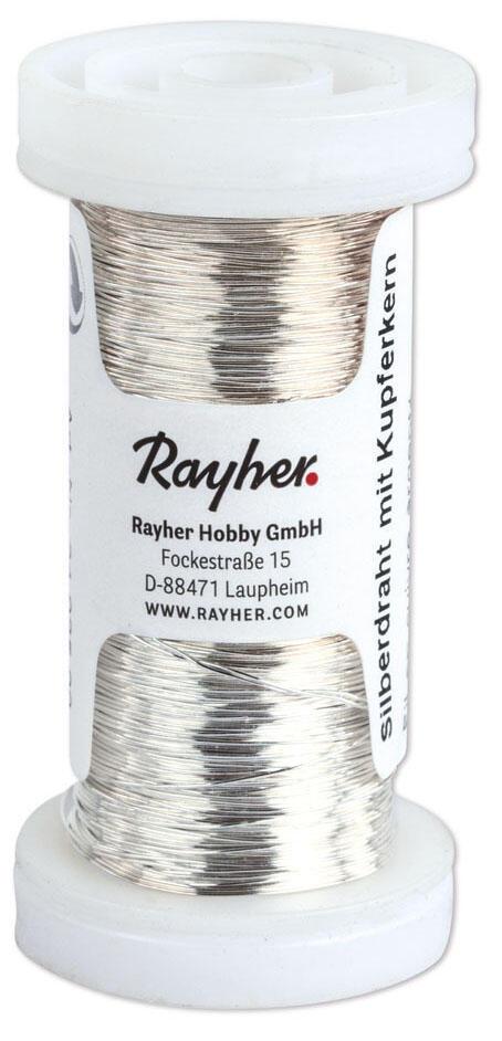 Rayher Basteldraht silber 0.3 mm x 100 m von Rayher