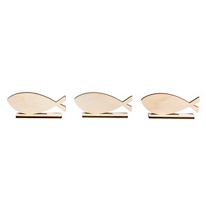 Rayher Bastelholz beige Fische zum Stellen 6 St. von Rayher