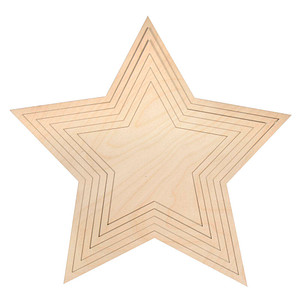 Rayher Bastelholz natur Holzsterne 6-tlg. Ø 42,5 cm 6 St. von Rayher
