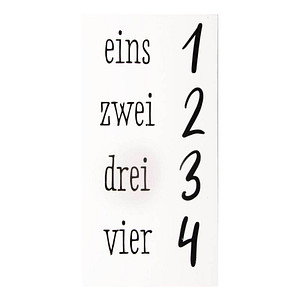 Rayher Bastelset Transferfolie Zahlen 1 - 4 transparent/schwarz Rayher Bastelset Transferfolie Zahlen 1 - 4 transparent/schwarz von Rayher