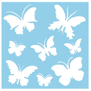 Rayher Dekor-Schablone Schmetterlinge grau von Rayher