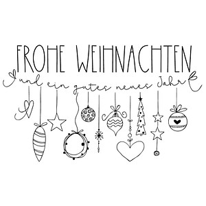 Rayher Frohe Weihnachten Motivstempel Girlande 6,0 x 10,0 cm von Rayher