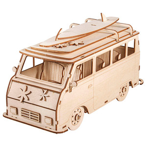 Rayher Holzbausatz Campingbus 79-tlg. beige von Rayher