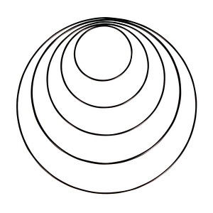 Rayher Metallringe-Set beschichtet schwarz Ø je 1 Stück 10,0/15,0/20,0/25,0/30,0 cm 5 St. von Rayher
