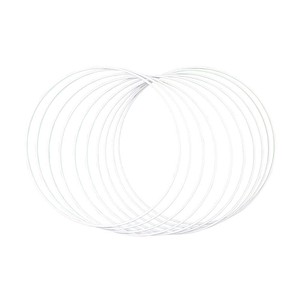 Rayher Metallringe-Set beschichtet weiß Ø 25,0 cm 10 St. von Rayher