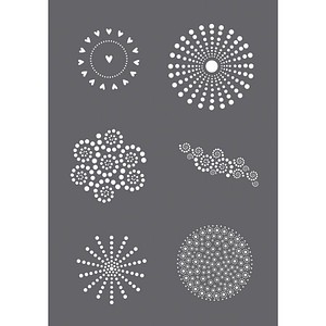 Rayher Siebdruckschablone Dots grau von Rayher