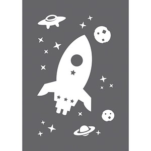 Rayher Siebdruckschablone Space grau von Rayher