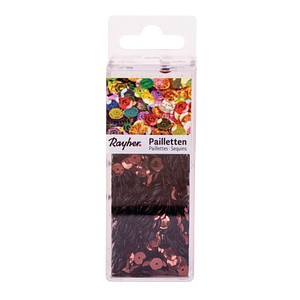 Rayher Streu-Pailletten dunkelbraun gewölbt Ø 6,0 mm 4.000 St. von Rayher