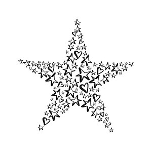 Rayher Twinkle Motivstempel Stern 7,0 x 7,0 cm von Rayher