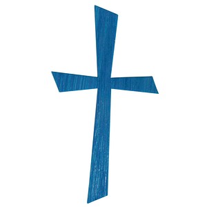Rayher Wachsmotiv blau Kreuz von Rayher