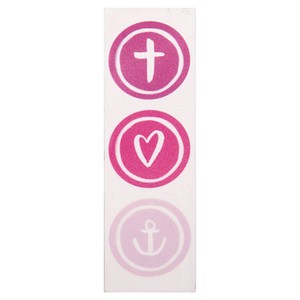 Rayher Wachsmotive pink/rosa Glaube, Liebe, Hoffnung Ø 2,5 cm von Rayher