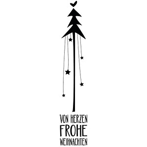 Rayher von Herzen frohe Weihnachten Motivstempel Weihnachtsbaum 3,0 x 12,0 cm von Rayher