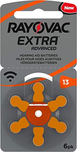 30 Rayovac Extra Advanced Nr 13 Hörgerätebatterie Zinc Air (P13 PR48 ZL2) mit 2 Stück LUXTOR® Reinigungstücher für Hörgeräte und Otoplastiken von Rayovac Extra