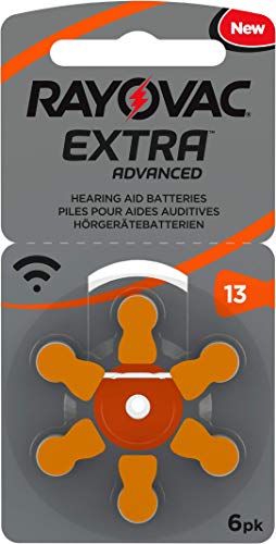 30 Stück (5 Blister) Rayovac Typ 13 Hörgerätebatterie Zinc Air P13 PR48 ZL2 mit 2 Stück LUXTOR® Reinigungstücher für Hörgeräte und Otoplastiken von Rayovac Extra