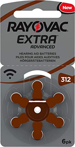 30 Stück (5 Blister) Rayovac Typ 312 Hörgerätebatterie Zinc Air P312 PR41 ZL3 mit 2 Stück LUXTOR® Reinigungstücher für Hörgeräte und Otoplastiken von Rayovac Extra