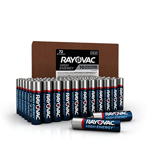 Getue RAYOVAC AAA 72-Pack High Energy Alkaline Batteries, 824-72BX von Rayovac