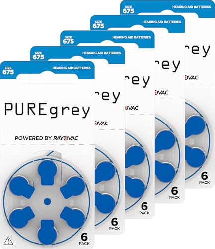 PUREgrey Hörgerätebatterien Typ 675-120 Stück Hörgeräte Batterien konzipiert für höchste Leistung – Pack mit 20 Blistern à 6 Hörgerätebatterien – PR44 Farbcode blau 1,45 Volt PUREgrey Hörgerätebatterien Typ 675-120 Stück Hörgeräte Batterien konzipiert für höchste Leistung – Pack mit 20 Blistern à 6 Hörgerätebatterien – PR44 Farbcode blau 1,45 Volt von Rayovac
