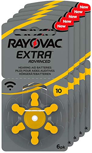 RAYOVAC Hörgeräte-Batterien 10 Extra Advanced 1,45V 105 mAh, 5X 6er Sparpack von Rayovac