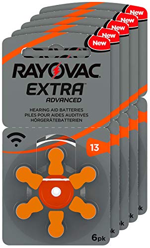 RAYOVAC Hörgeräte-Batterien 13 Extra Advanced 1,45V 310 mAh, 5X 6er Sparpack von Rayovac