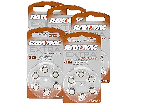 RAYOVAC Hörgeräte-Batterien 312 Extra Advanced 1,45V 180 mAh, 5X 6er Sparpack RAYOVAC Hörgeräte-Batterien 312 Extra Advanced 1,45V 180 mAh, 5X 6er Sparpack von Rayovac