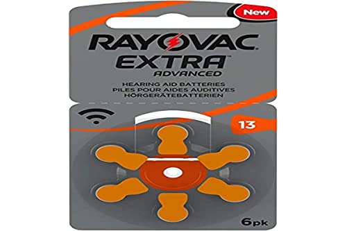 Rayovac Extra Advanced Zink Luft Hörgerätebatterie (in der Größe 13er Pack Frustfrei-Pack, mit 60 Batterien, geeignet für Hörgeräte Hörhilfen Hörverstärker) orange von Rayovac