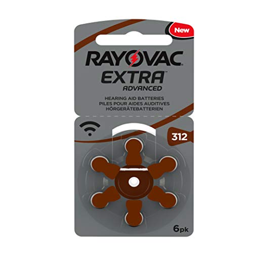 Rayovac Extra Advanced Zink Luft Hörgerätebatterie (in der Größe 312er Pack, mit 30 Batterien, geeignet für Hörgeräte Hörhilfen Hörverstärker) braun von Rayovac
