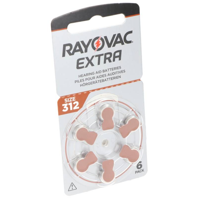 Rayovac Hörgerätebatterie H312MF Nr. 312 PR41 Extra Advanced, 180mAh 6 Stück im Blister von Rayovac
