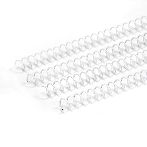 RAYSON Draht-Spiralbindungsspulen, 50 Blatt, 3:1 Teilung, 9,5 mm, Weiß, 100 Stück von Rayson