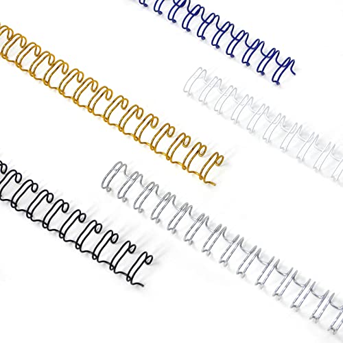 RAYSON Drahtbinderücken, 25 Blatt, 3:1 Teilung, 6,4 mm, 34 Schlaufen, A4, Mehrfarbig, 100 Stück von Rayson